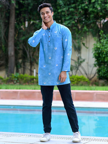 HandDyed Bandhani Embroidered Kurta